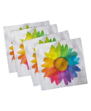 Ambesonne Flower Set of 4 Napkins 12