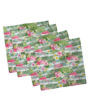 Ambesonne Flamingo Set of 4 Napkins 12