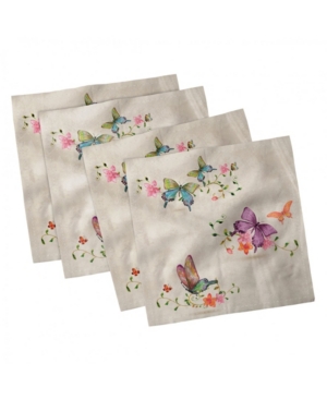 Ambesonne Butterfly Set of 4 Napkins 12