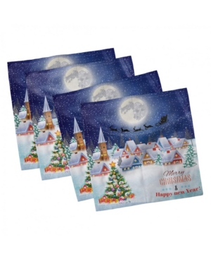 Ambesonne Christmas Set of 4 Napkins 12