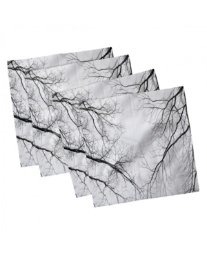 Ambesonne Forest Set of 4 Napkins 12
