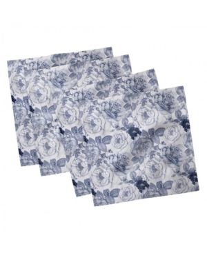 Ambesonne Shabby Flora Set of 4 Napkins 12