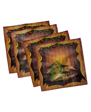 Ambesonne Christmas Set of 4 Napkins 12