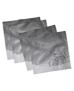 Ambesonne Winter Set of 4 Napkins 12