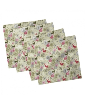 Ambesonne Winter Set of 4 Napkins 12
