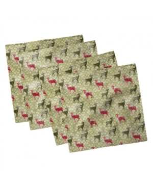 Ambesonne Deer Set of 4 Napkins 12