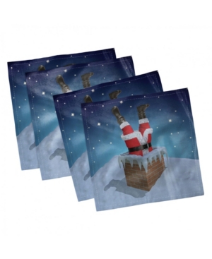 Ambesonne Santa Set of 4 Napkins 12