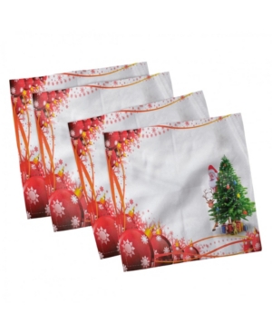 Ambesonne Santa Set of 4 Napkins 12
