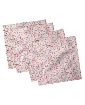Ambesonne Candy Cane Set of 4 Napkins 12