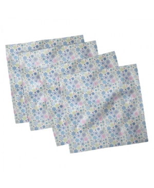 Ambesonne Snowflake Set of 4 Napkins 12