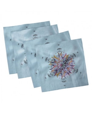 Ambesonne Snowflake Set of 4 Napkins 12