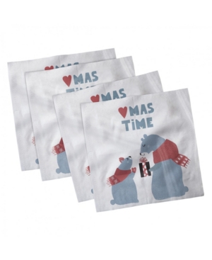 Ambesonne Polar Bear Set of 4 Napkins 12
