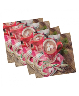 Ambesonne Christmas Set of 4 Napkins 12