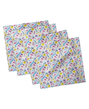 Ambesonne Ice Skates Set of 4 Napkins 18