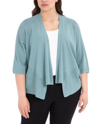 Alfani - Plus Size Drape-Front Cardigan