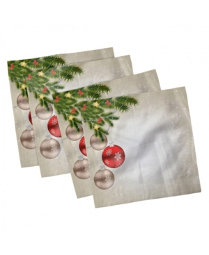 Ambesonne Christmas Set of 4 Napkins 18