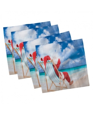 Ambesonne Santa Set of 4 Napkins 18