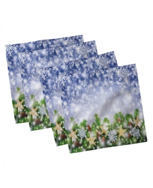 Ambesonne Christmas Set of 4 Napkins 18