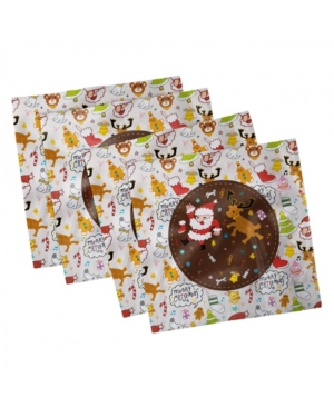 Ambesonne Christmas Set of 4 Napkins 18