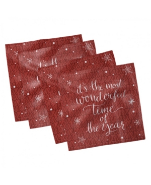 Ambesonne Saying Set of 4 Napkins 18