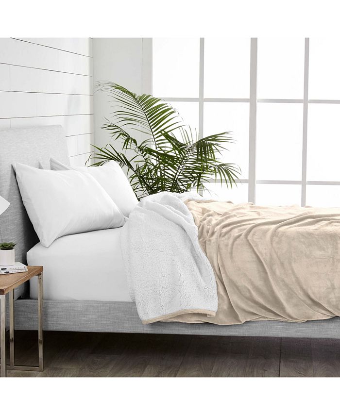 Bare Home Sherpa Fleece Blanket, Full/Queen Macy's