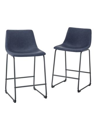 Walker Edison 26" Faux Leather Counter Stool, Set of 2