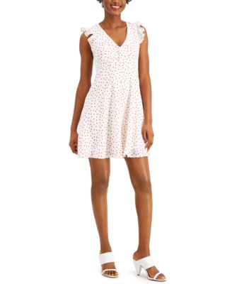 Ruffled Polka-Dot A-Line Dress, Created for Macy's