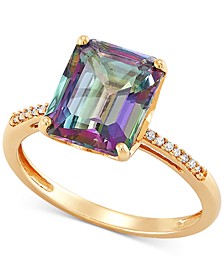 Mystic Topaz (4 ct. t.w.) & Diamond (1/20 ct. t.w.) Ring in 14k Gold