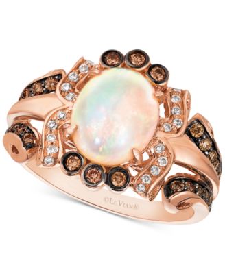 Le Vian - Neopolitan Opal (1-1/5 ct. t.w.) & Diamond (3/8 ct. t.w.) Statement Ring in 14k Rose Gold