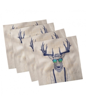 Ambesonne Antlers Set of 4 Napkins 18