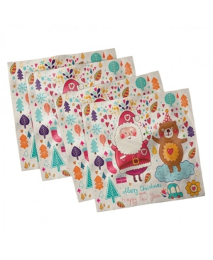 Ambesonne Christmas Set of 4 Napkins 18