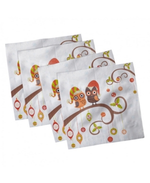Ambesonne Christmas Set of 4 Napkins 18