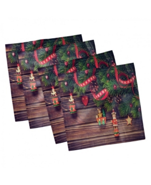 Ambesonne Christmas Set of 4 Napkins 18