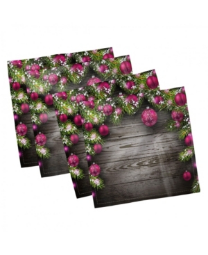Ambesonne Christmas Set of 4 Napkins 18