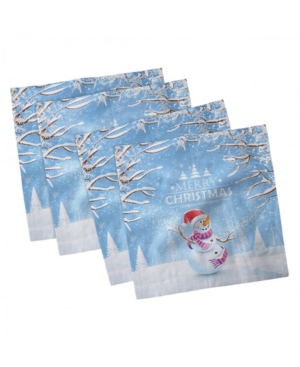 Ambesonne Christmas Set of 4 Napkins 18