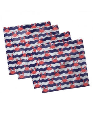 Ambesonne Crabs Set of 4 Napkins 18