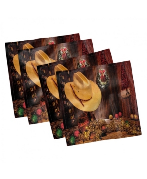 Ambesonne Western Set of 4 Napkins 18