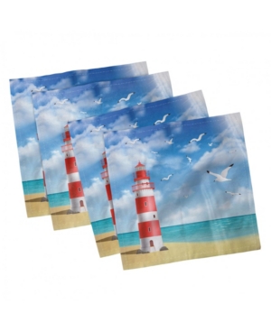 Ambesonne Beach Set of 4 Napkins 18