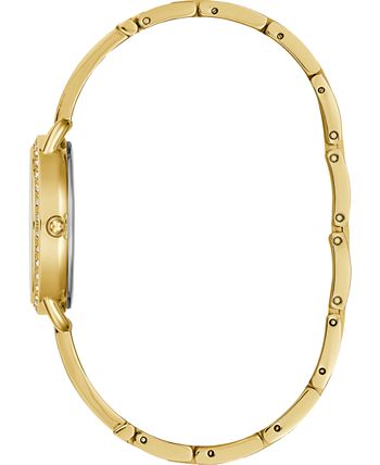GUESS - Women's Gold-Tone Stainless Steel Semi-Bangle Bracelet Watch 30mm