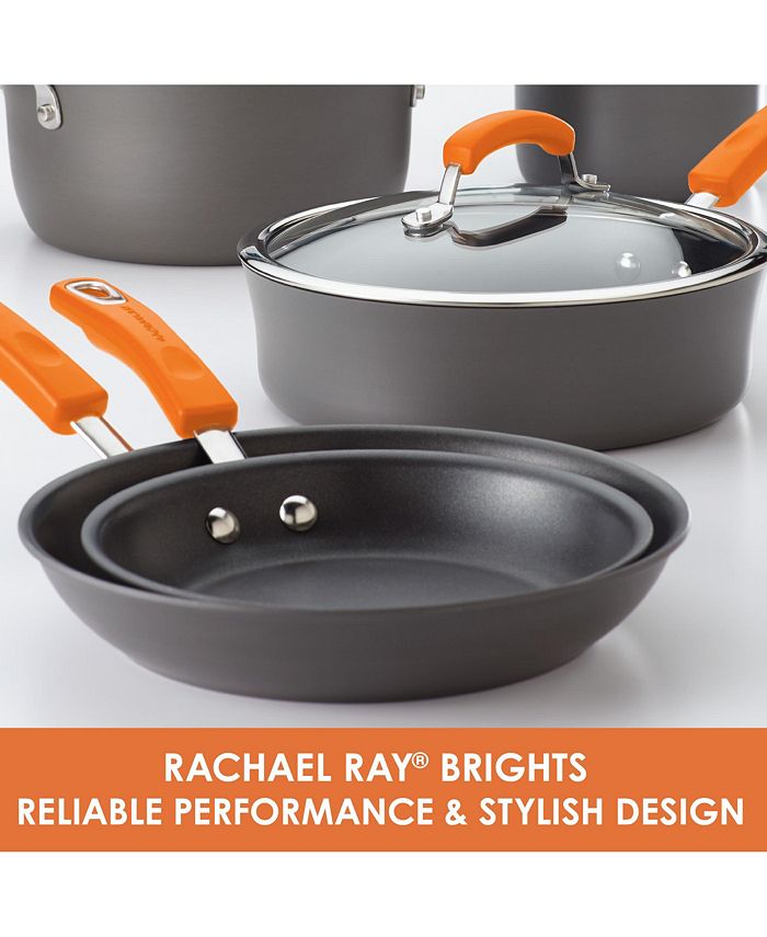 Rachael Ray Cucina 13-Pc. Hard Porcelain Enamel Nonstick Cookware Set -  Macy's