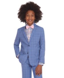 Big Boys Stretch Glen Plaid Suit Jacket 