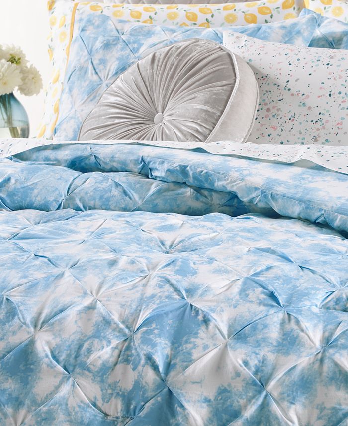 Martha Stewart Collection CLOSEOUT! Pleated Tie Dye 3Pc. Full/Queen