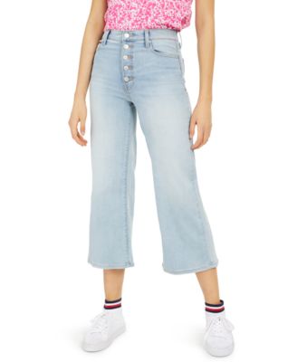 Tommy Jeans - Cropped Button-Fly Wide-Leg Jeans