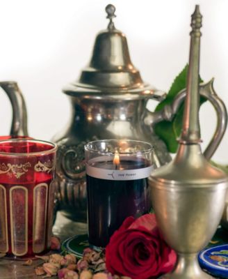 Moroccan Rose Petal Topped Candle, 6 oz