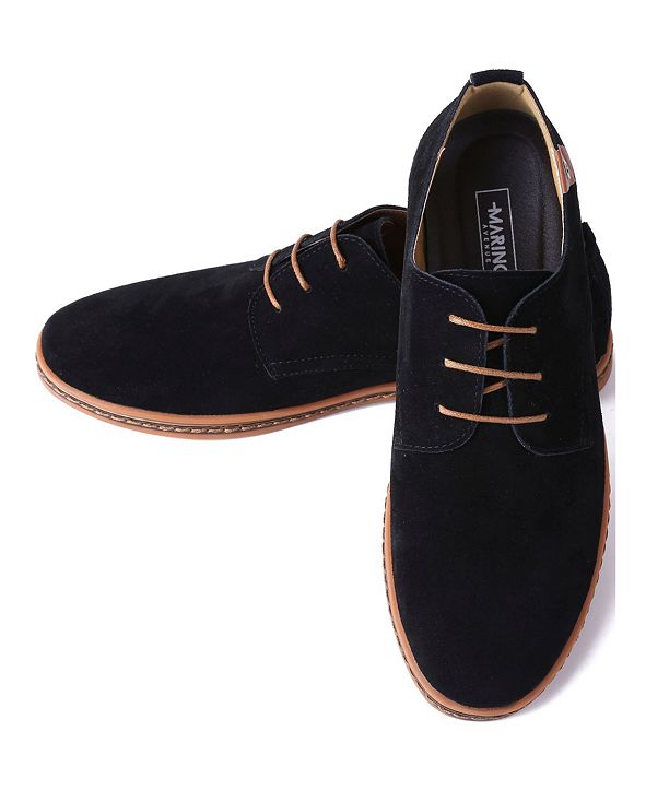 mio marino men's suede derby casual dress shoes