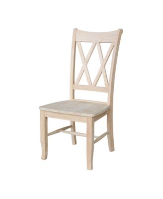 Double X-Back Chairs, Set of 2