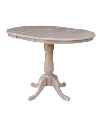 36" Round Top Pedestal Table with 12" Leaf