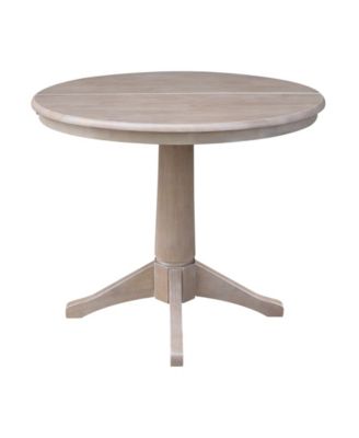 36" Round Top Pedestal Table with 12" Leaf