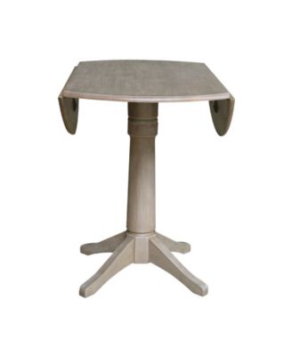 42" Round Dual Drop Leaf Pedestal Table