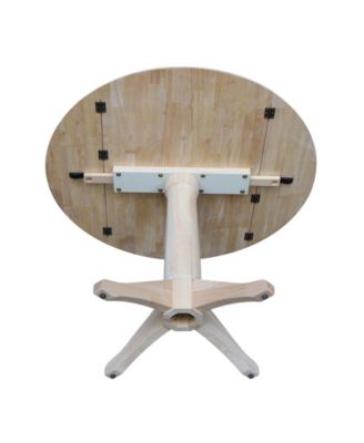 42" Round Dual Drop Leaf Pedestal Table